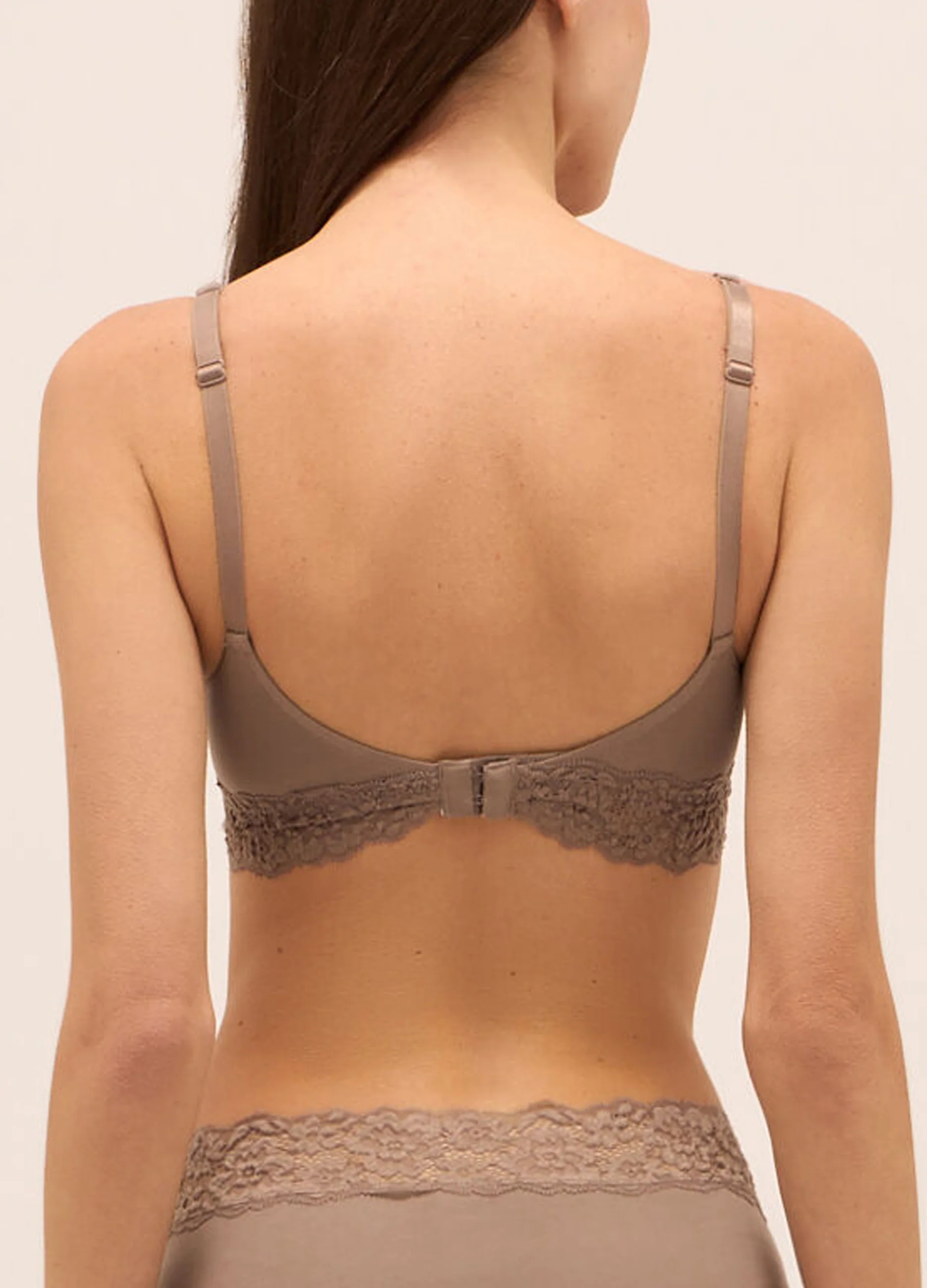 Ladies Cotton Stretch Lace Padded Triangle Bra - Image 14