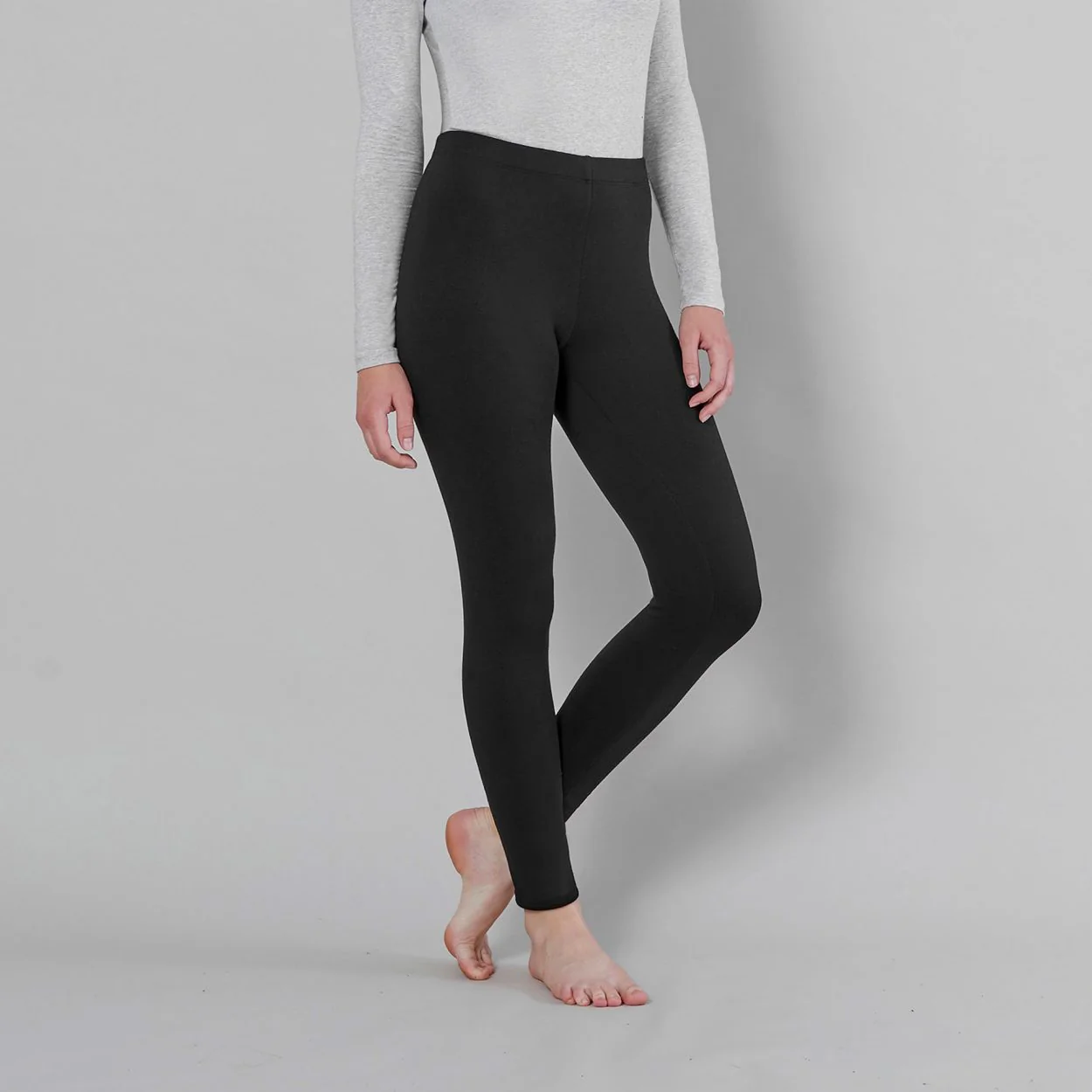 Ladies Fleece Lined Warm Cotton Leggings - Image 12