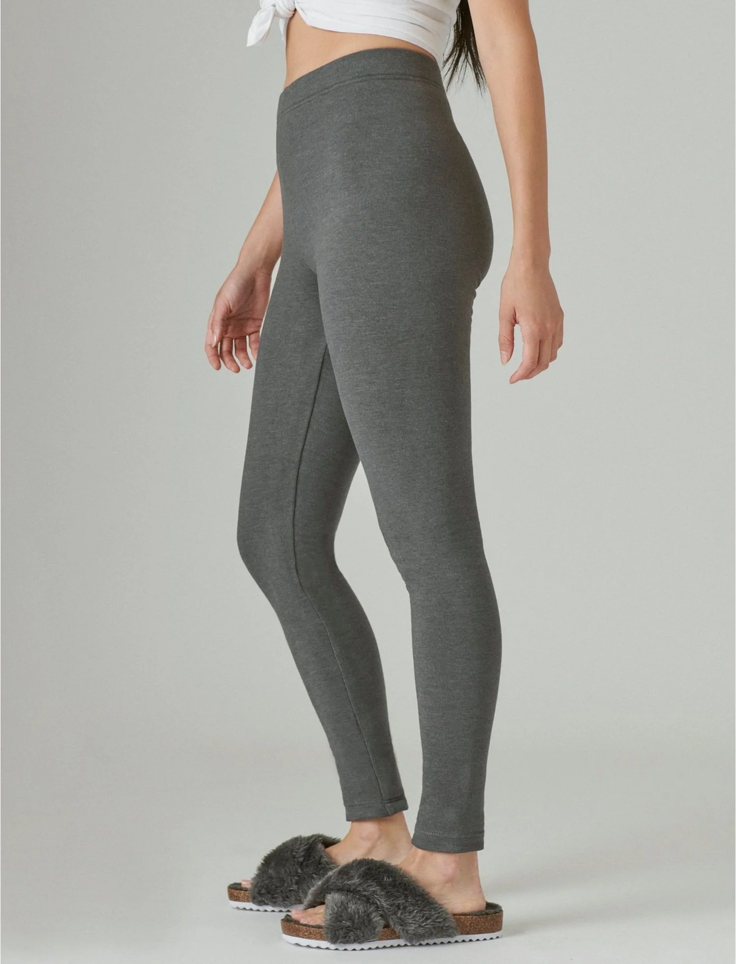 Ladies Fleece Lined Warm Cotton Leggings - Image 17
