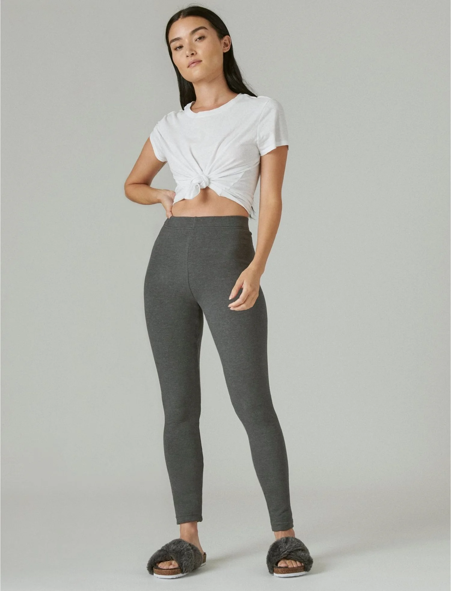 Ladies Fleece Lined Warm Cotton Leggings - Image 20