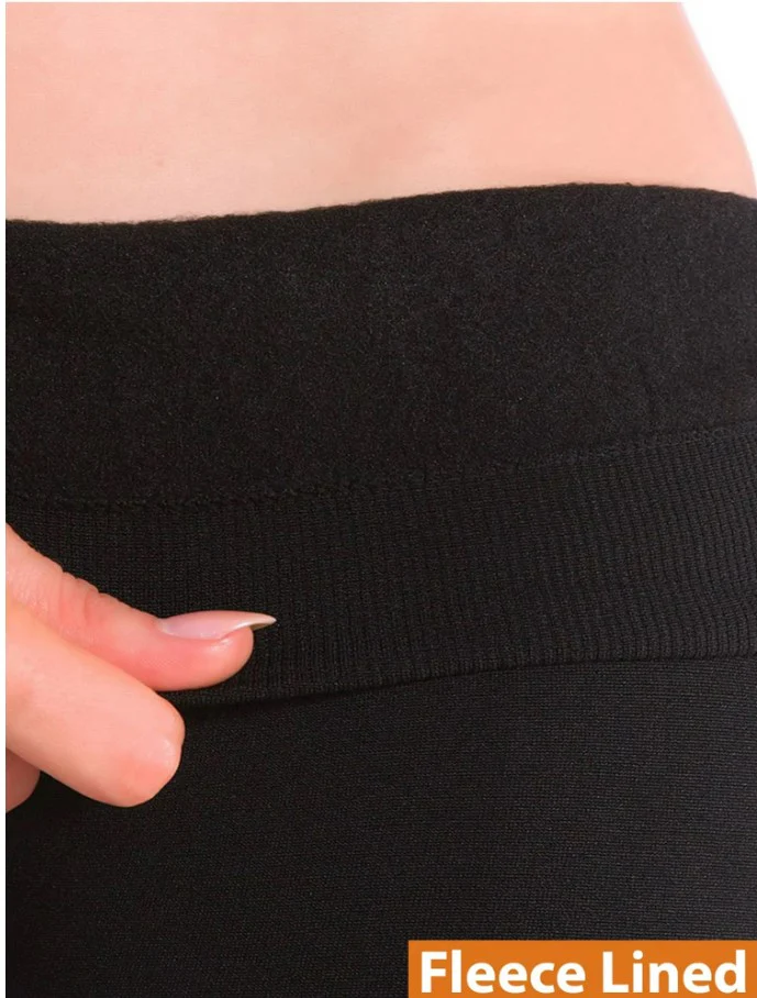 Ladies Fleece Lined Warm Cotton Leggings - Image 9