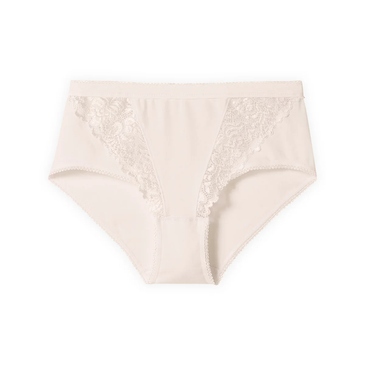 Ladies High Waisted Cotton Stretch Lace Brief Panties - Image 11