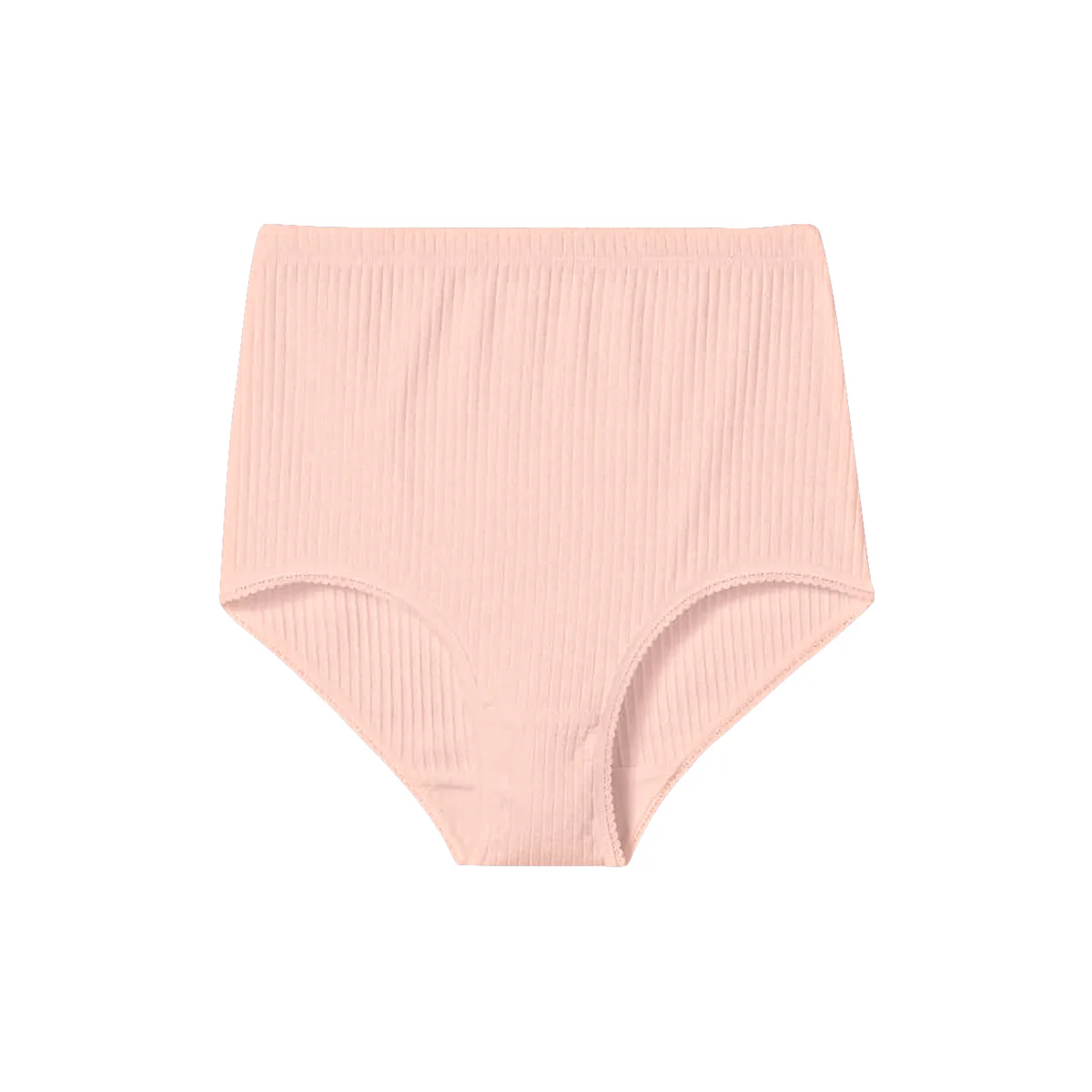 Ladies High Waisted Ribbed Cotton Brief Panty - Image 14