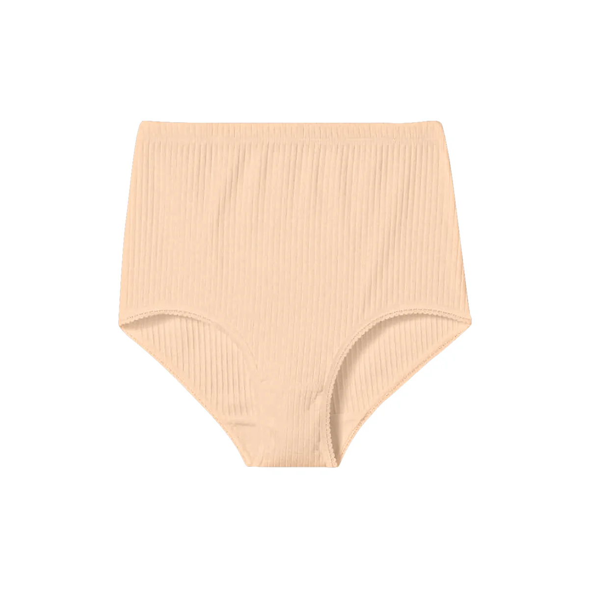 Ladies High Waisted Ribbed Cotton Brief Panty - Image 15