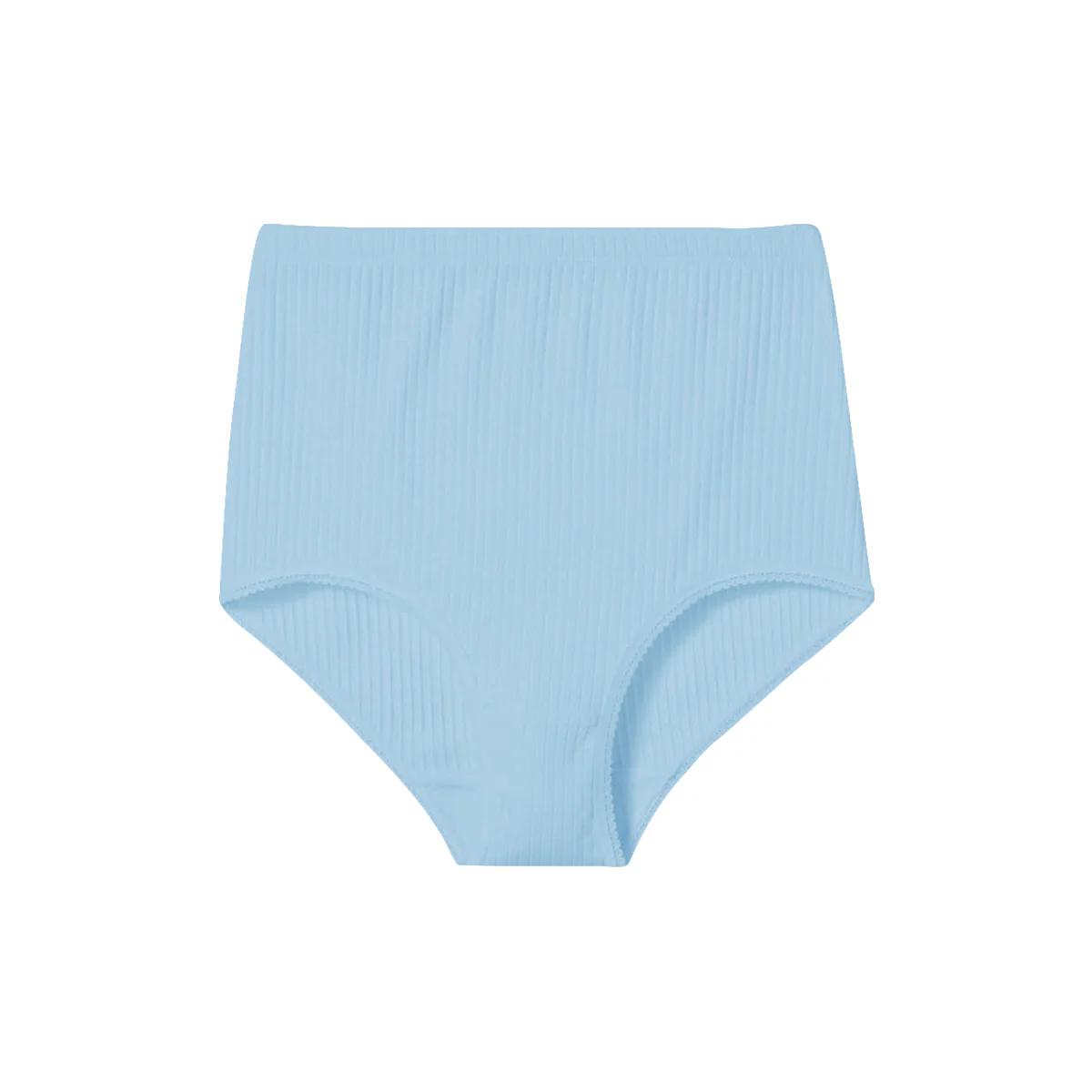Ladies High Waisted Ribbed Cotton Brief Panty - Image 16