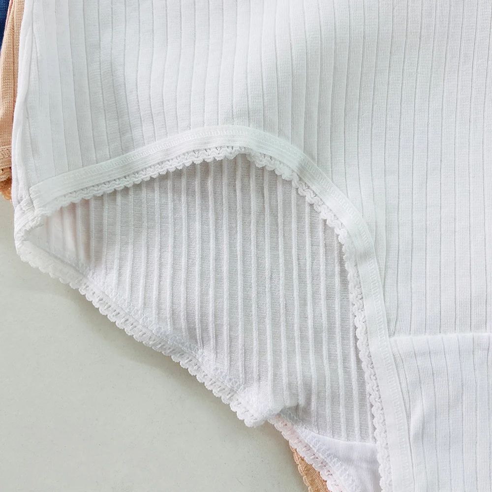 Ladies High Waisted Ribbed Cotton Brief Panty - Image 20
