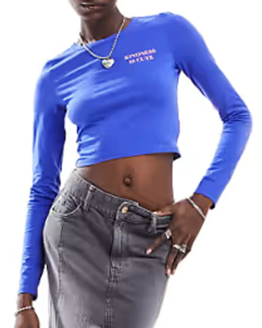 Ladies Long Sleeve Cropped Top - Image 6