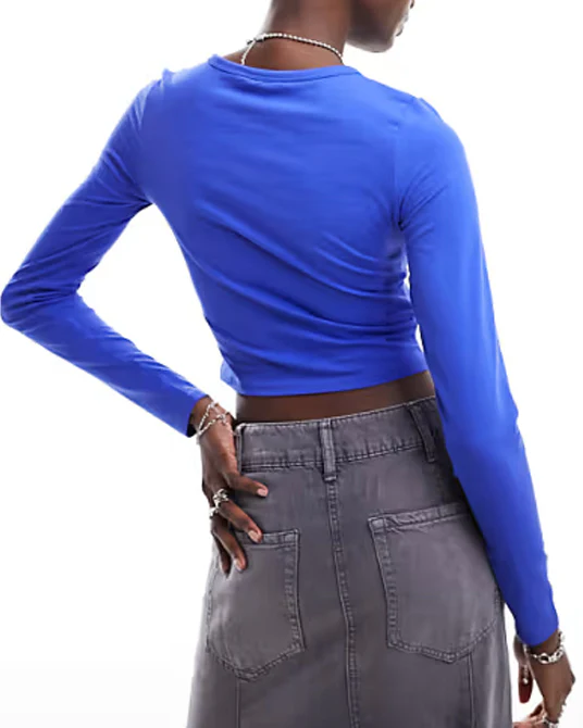 Ladies Long Sleeve Cropped Top - Image 7