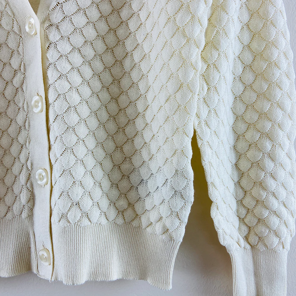 Ladies Long Sleeve V-Neck Knitted Cardigan - Image 20