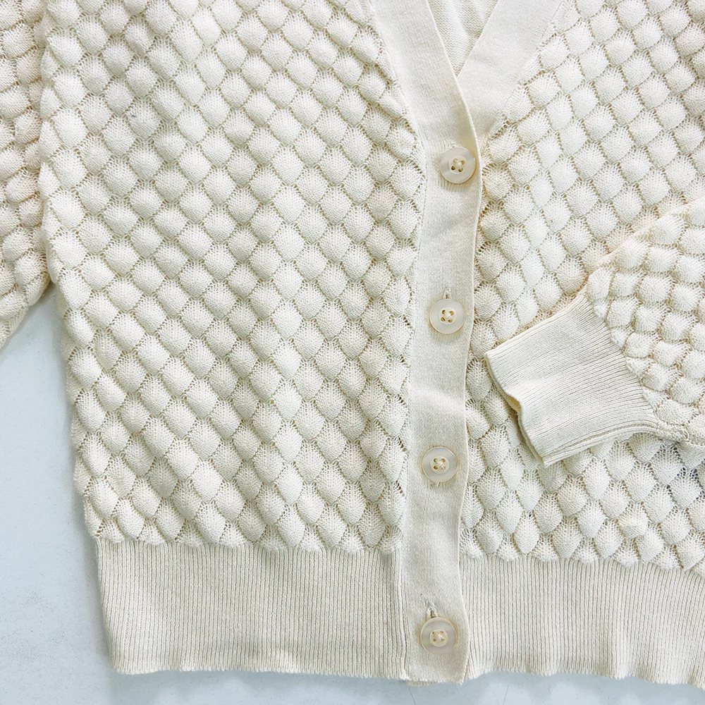 Ladies Long Sleeve V-Neck Knitted Cardigan - Image 24