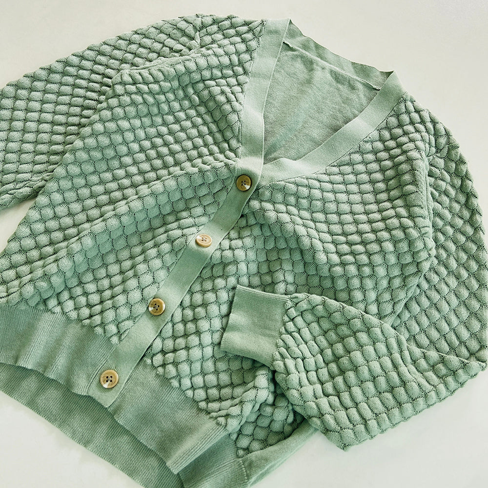 Ladies Long Sleeve V-Neck Knitted Cardigan - Image 26