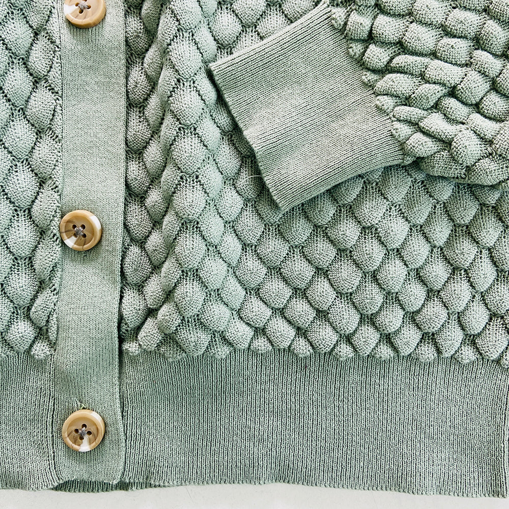 Ladies Long Sleeve V-Neck Knitted Cardigan - Image 28