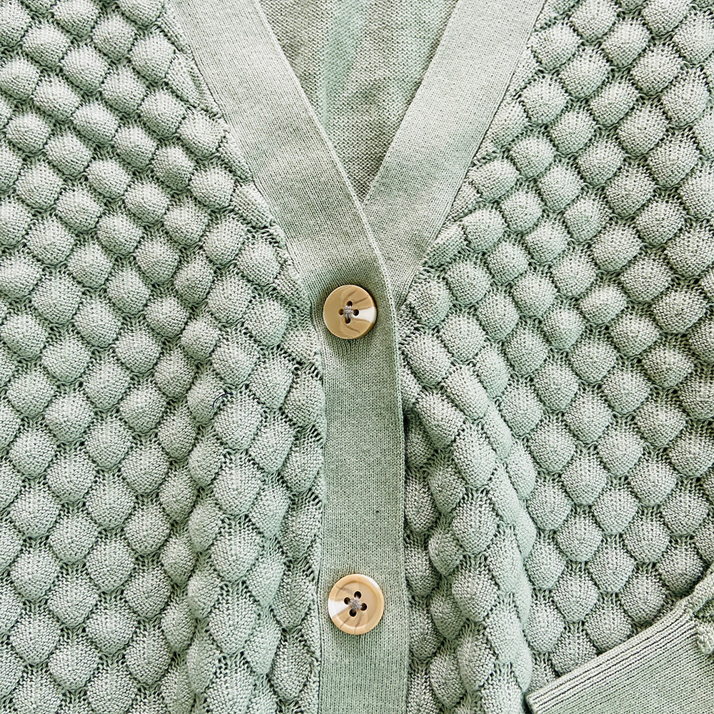 Ladies Long Sleeve V-Neck Knitted Cardigan - Image 30