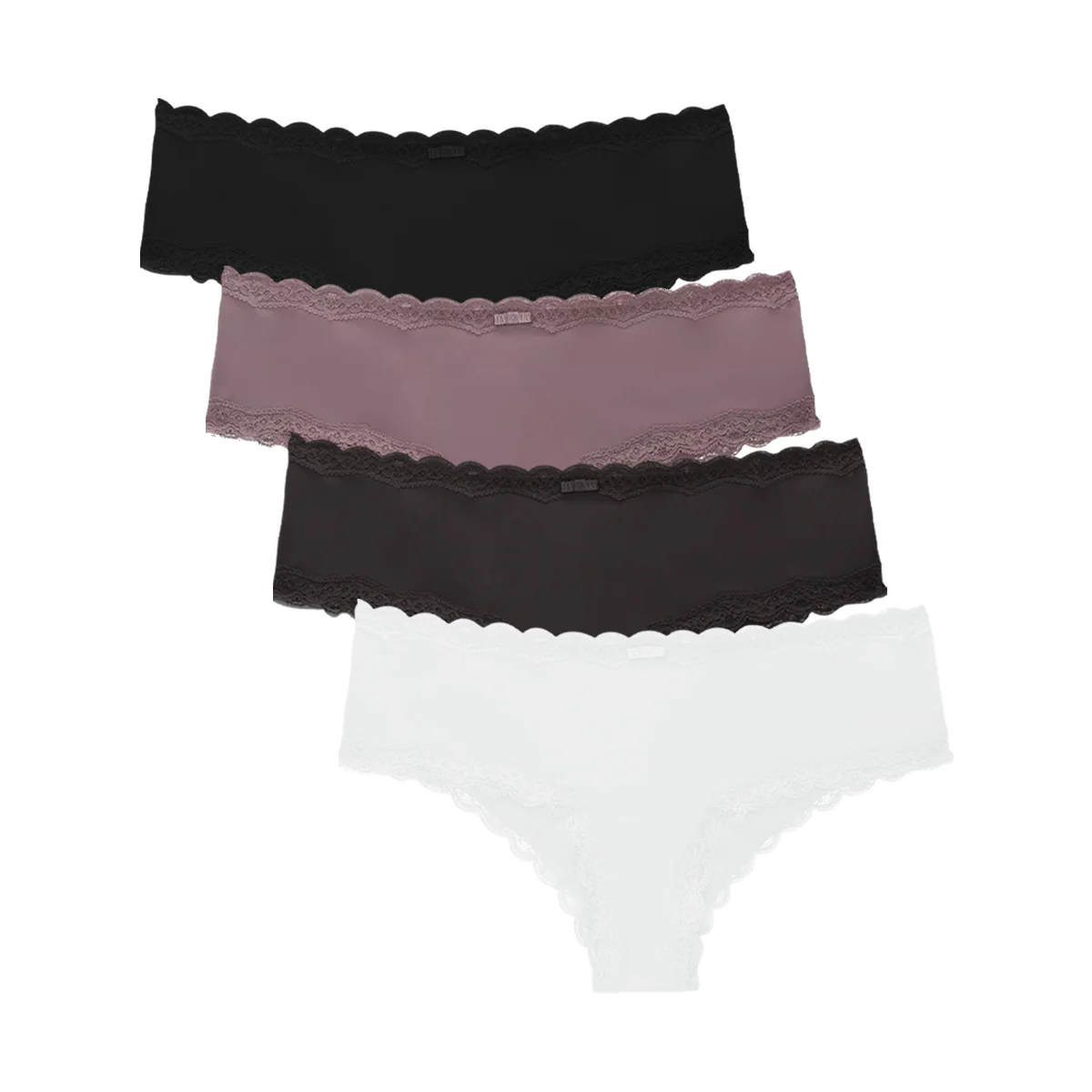 Pack of 5 Ladies Mid Rise Microfiber Hipster Cotton Briefs Panty - Image 15