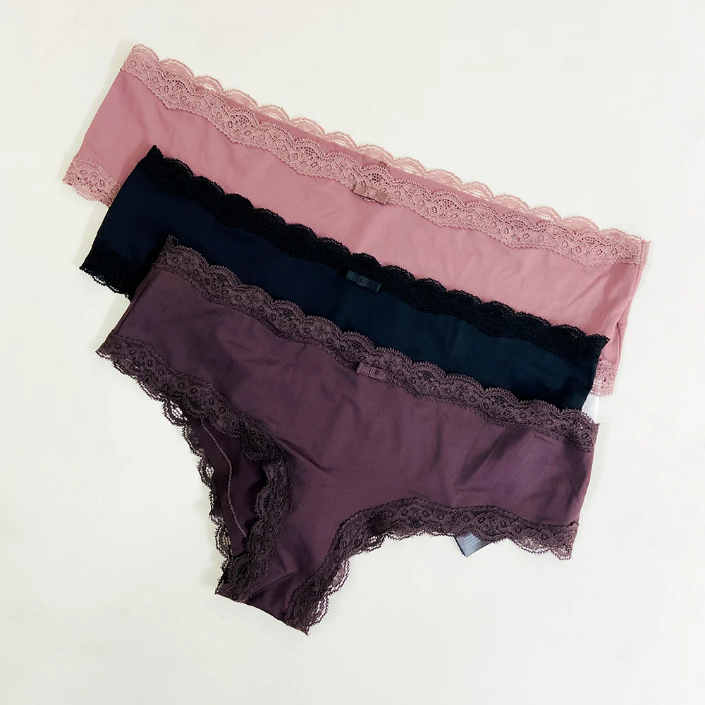 Pack of 5 Ladies Mid Rise Microfiber Hipster Cotton Briefs Panty - Image 5