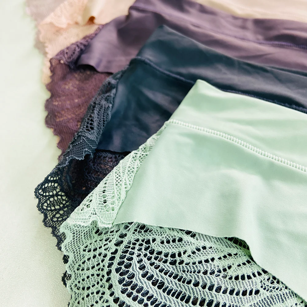 Pack of 5 Ladies Premium Lace Back Brazilian Briefs Panty - Image 5