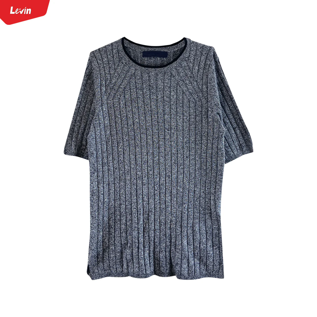 Ladies Short Sleeve Ribbed Knit Sweater Jumper - Image 6