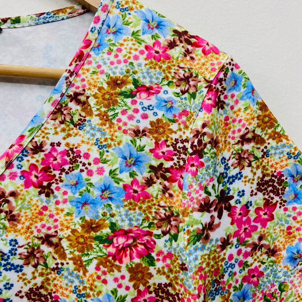 Ladies Short Sleeve Soft Floral Casual Top - Image 7
