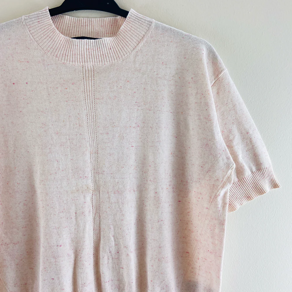 Ladies Short Sleeved Cotton Blend Knit Jumper Sweater - Image 13