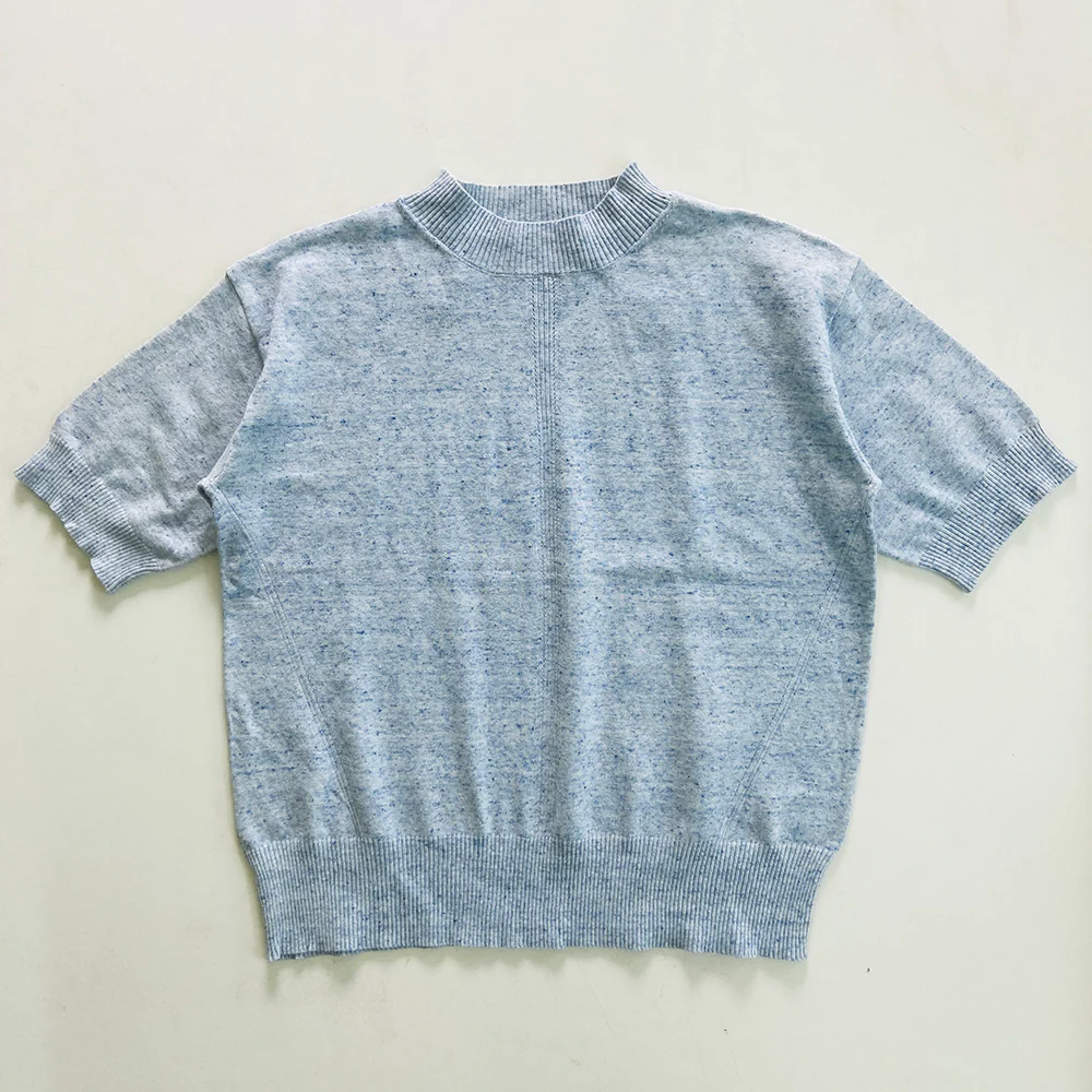 Ladies Short Sleeved Cotton Blend Knit Jumper Sweater - Image 14