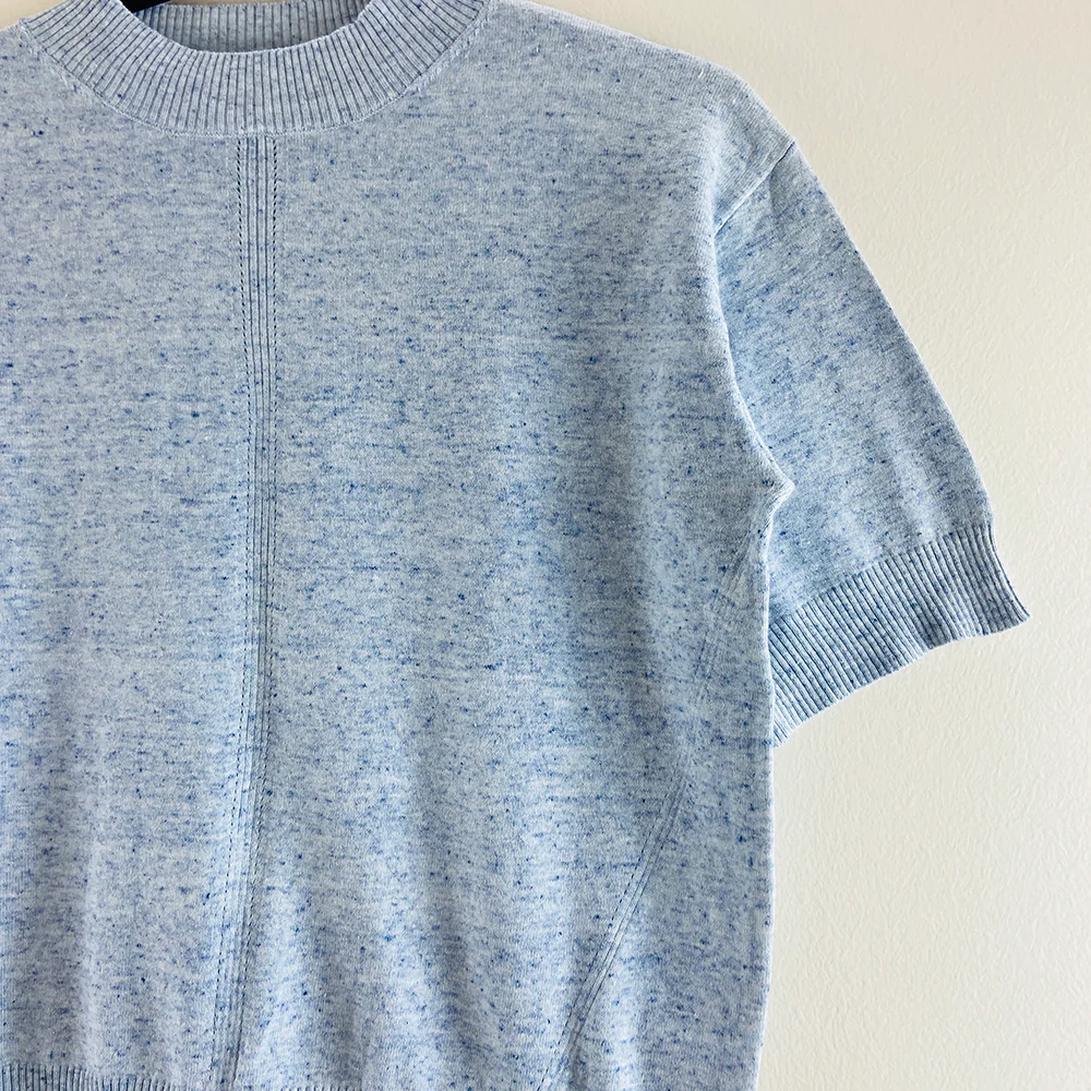 Ladies Short Sleeved Cotton Blend Knit Jumper Sweater - Image 15