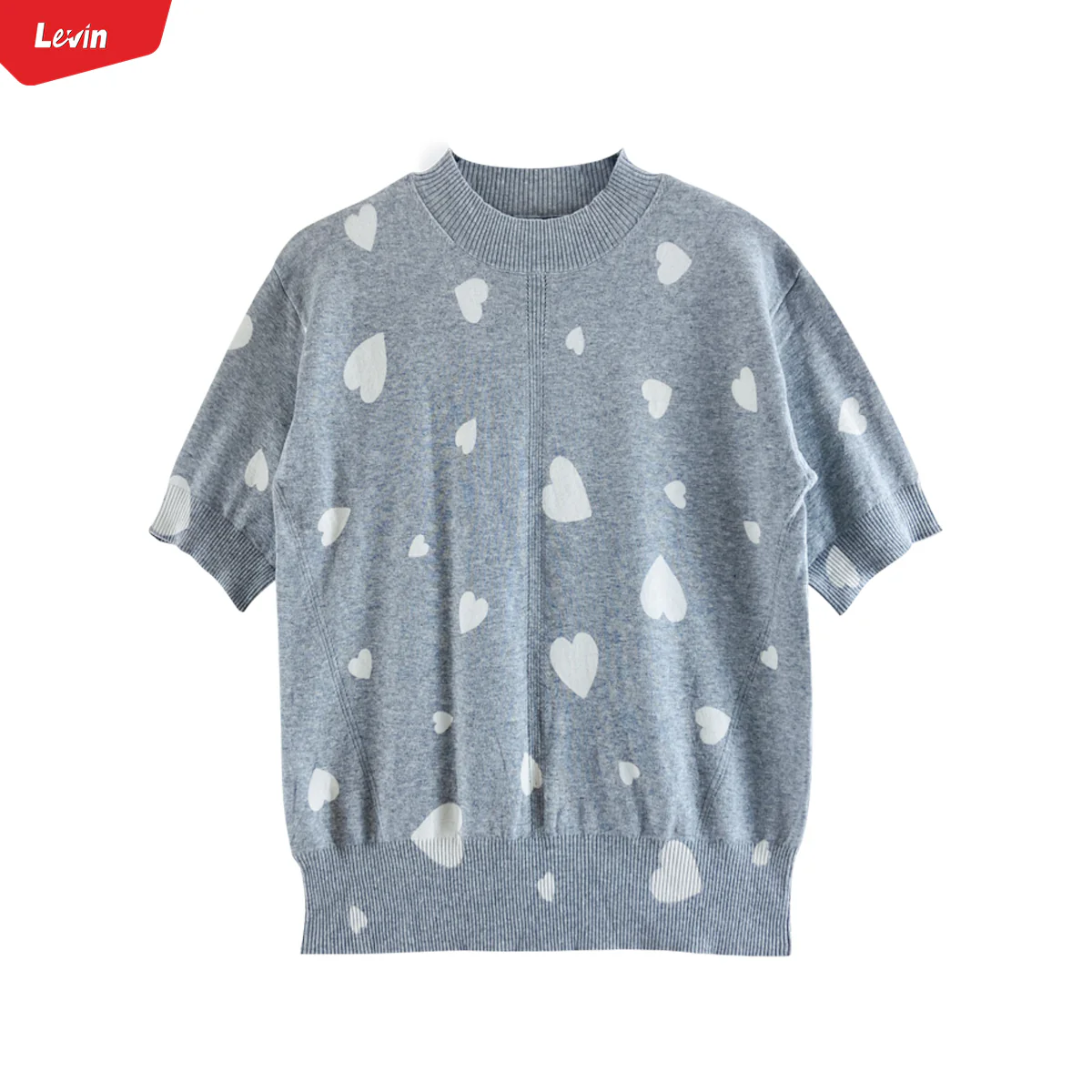Ladies Short Sleeved Cotton Blend Knit Jumper Sweater - Image 7