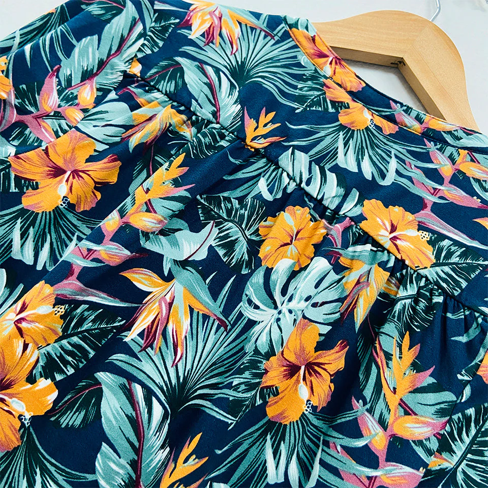 Ladies ¾ Sleeve Soft Floral Casual Top - Image 3