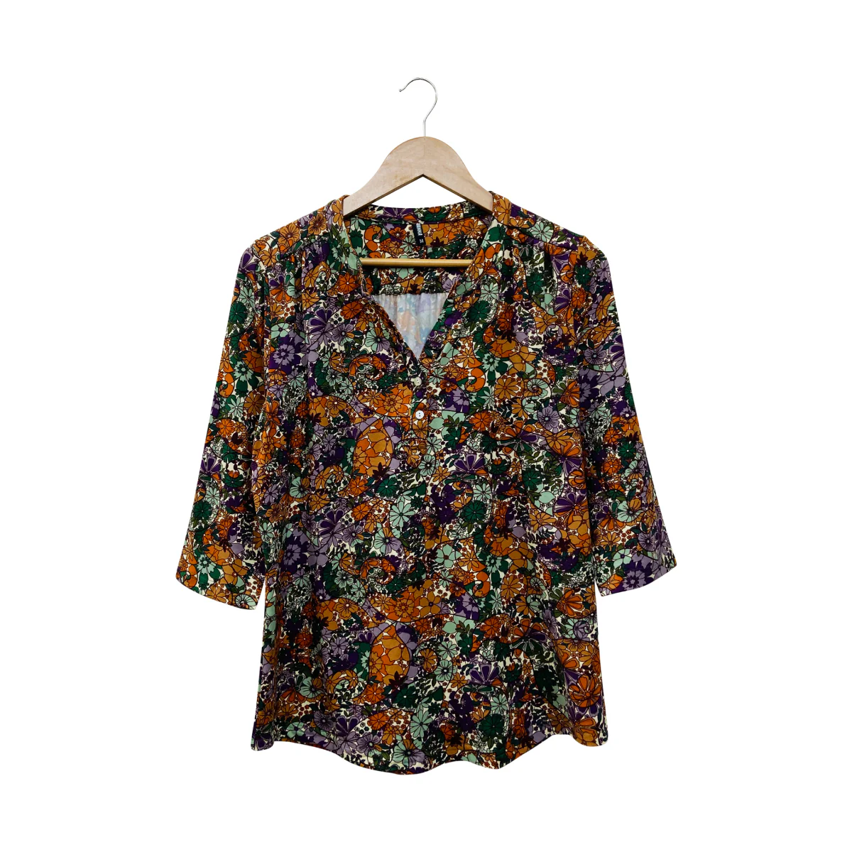 Ladies ¾ Sleeve Soft Floral Casual Top - Image 21