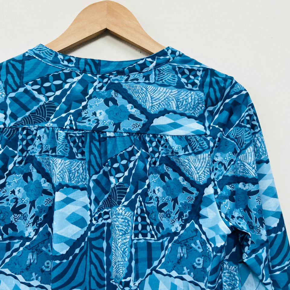 Ladies ¾ Sleeve Soft Floral Casual Top - Image 3