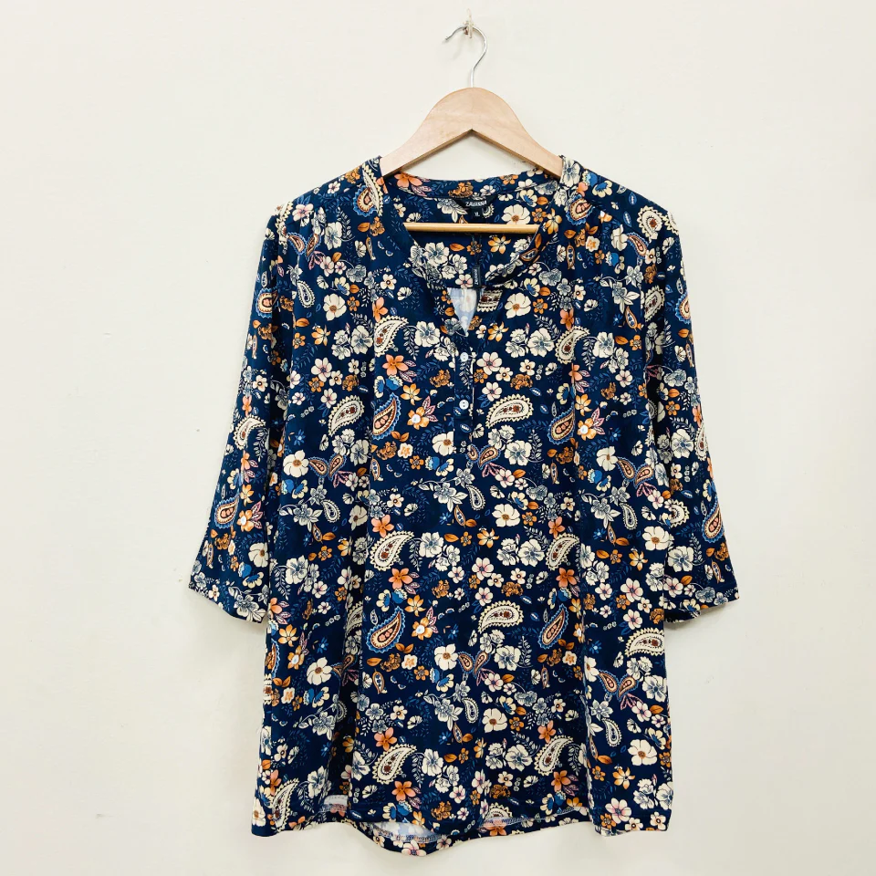 Ladies ¾ Sleeve Soft Floral Casual Top - Image 34