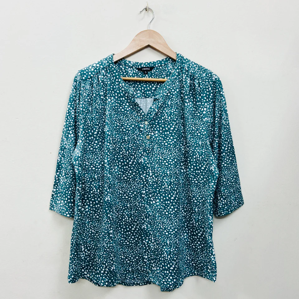 Ladies ¾ Sleeve Soft Floral Casual Top - Image 36