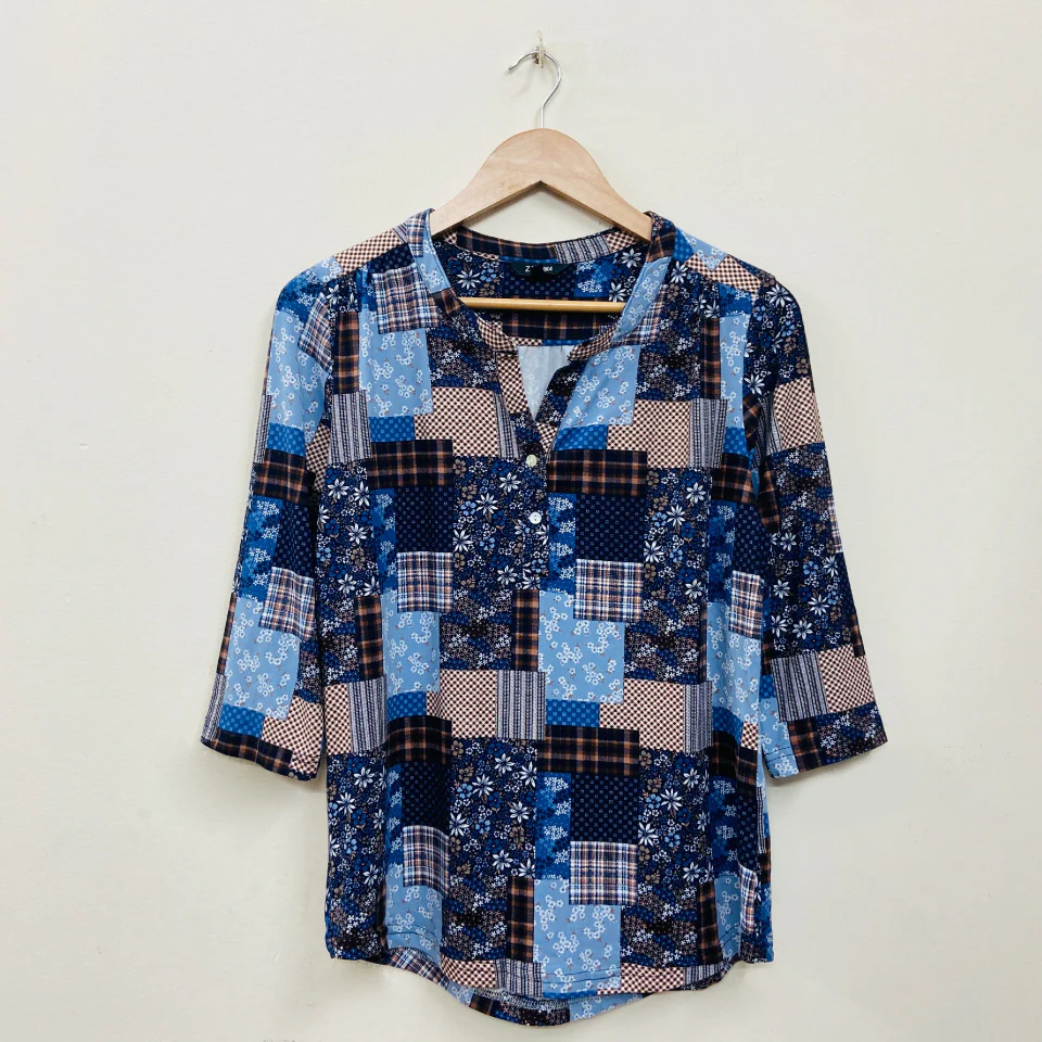 Ladies ¾ Sleeve Soft Floral Casual Top - Image 39