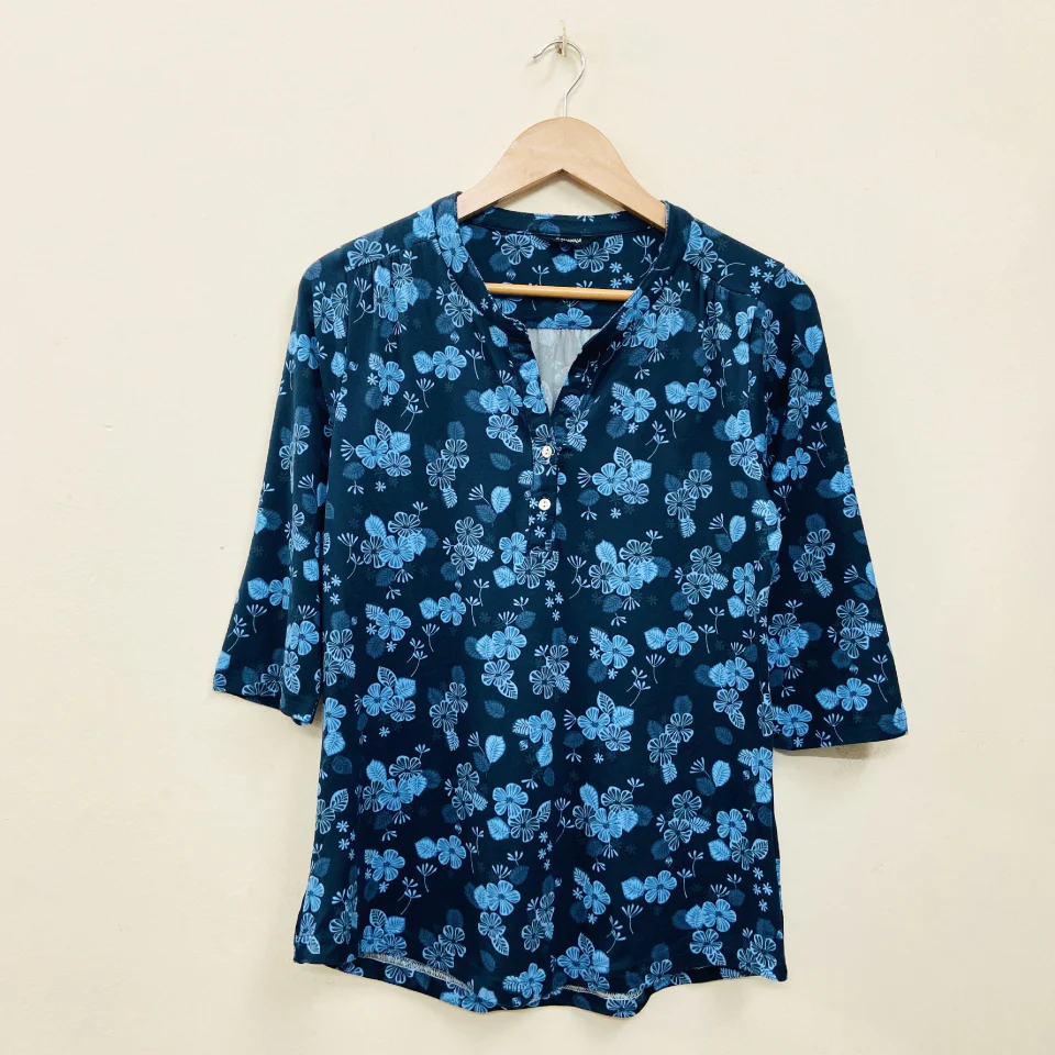 Ladies ¾ Sleeve Soft Floral Casual Top - Image 41