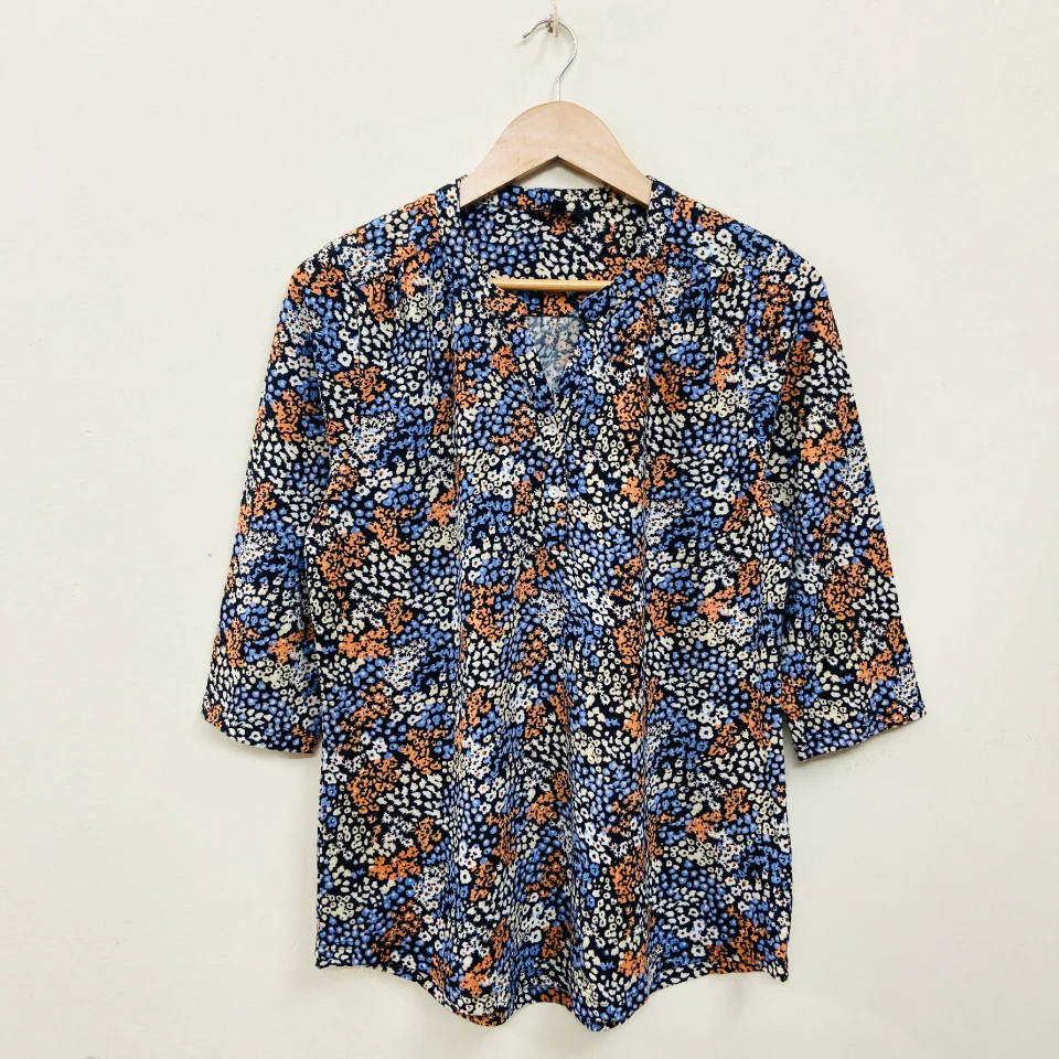 Ladies ¾ Sleeve Soft Floral Casual Top - Image 42