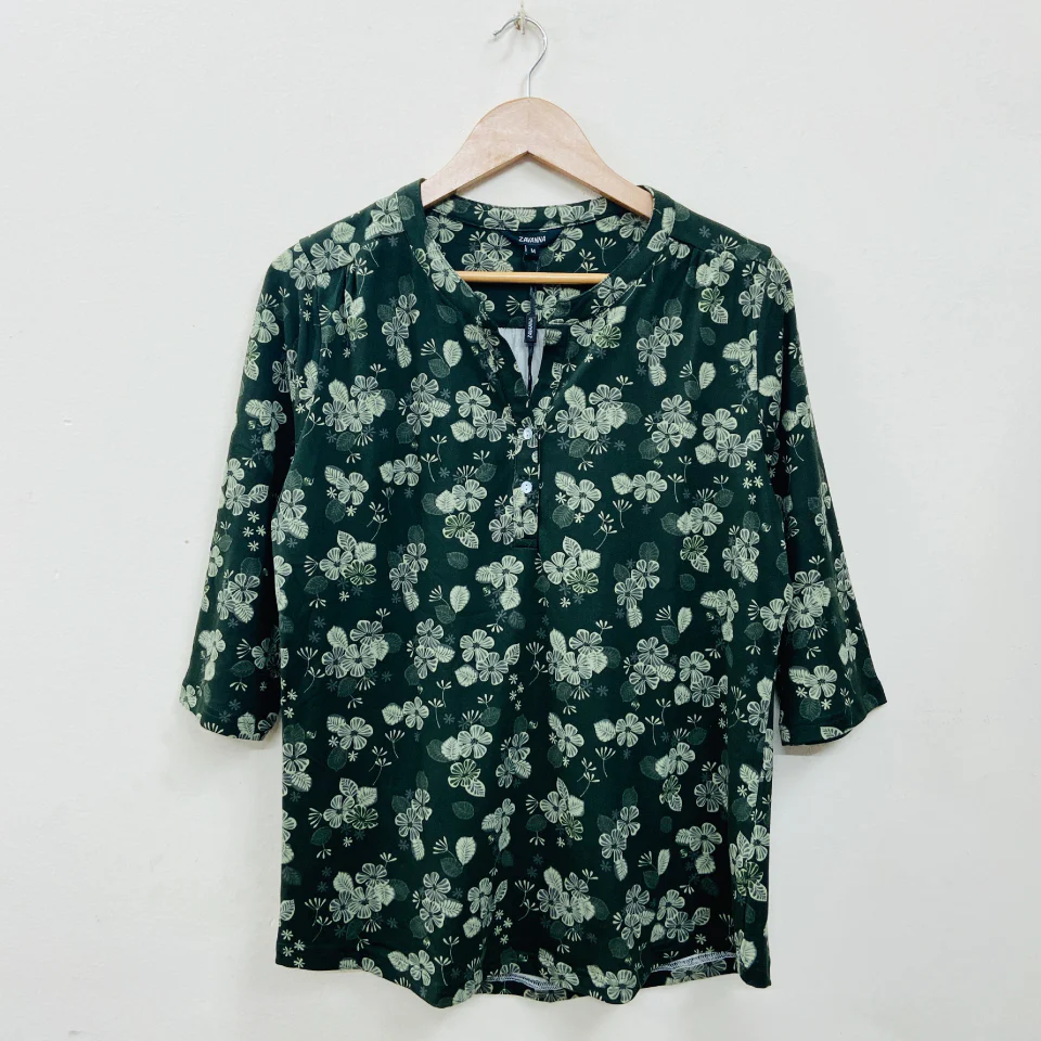 Ladies ¾ Sleeve Soft Floral Casual Top - Image 43