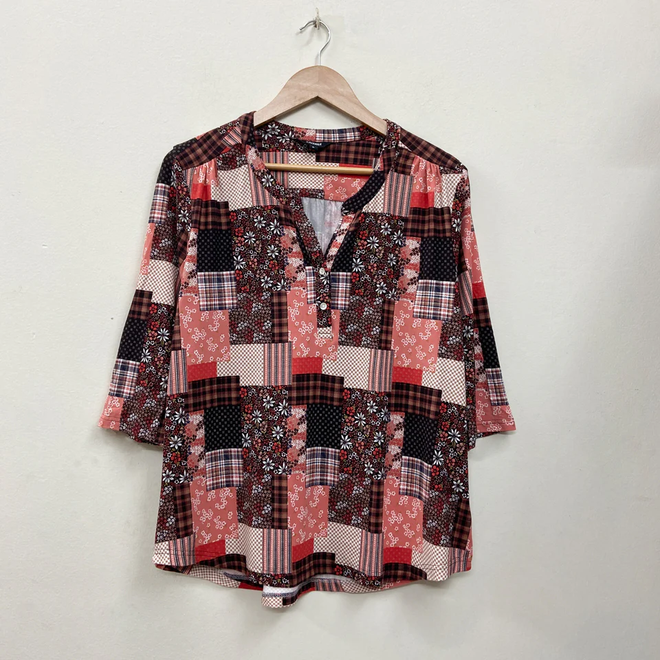 Ladies ¾ Sleeve Soft Floral Casual Top - Image 47