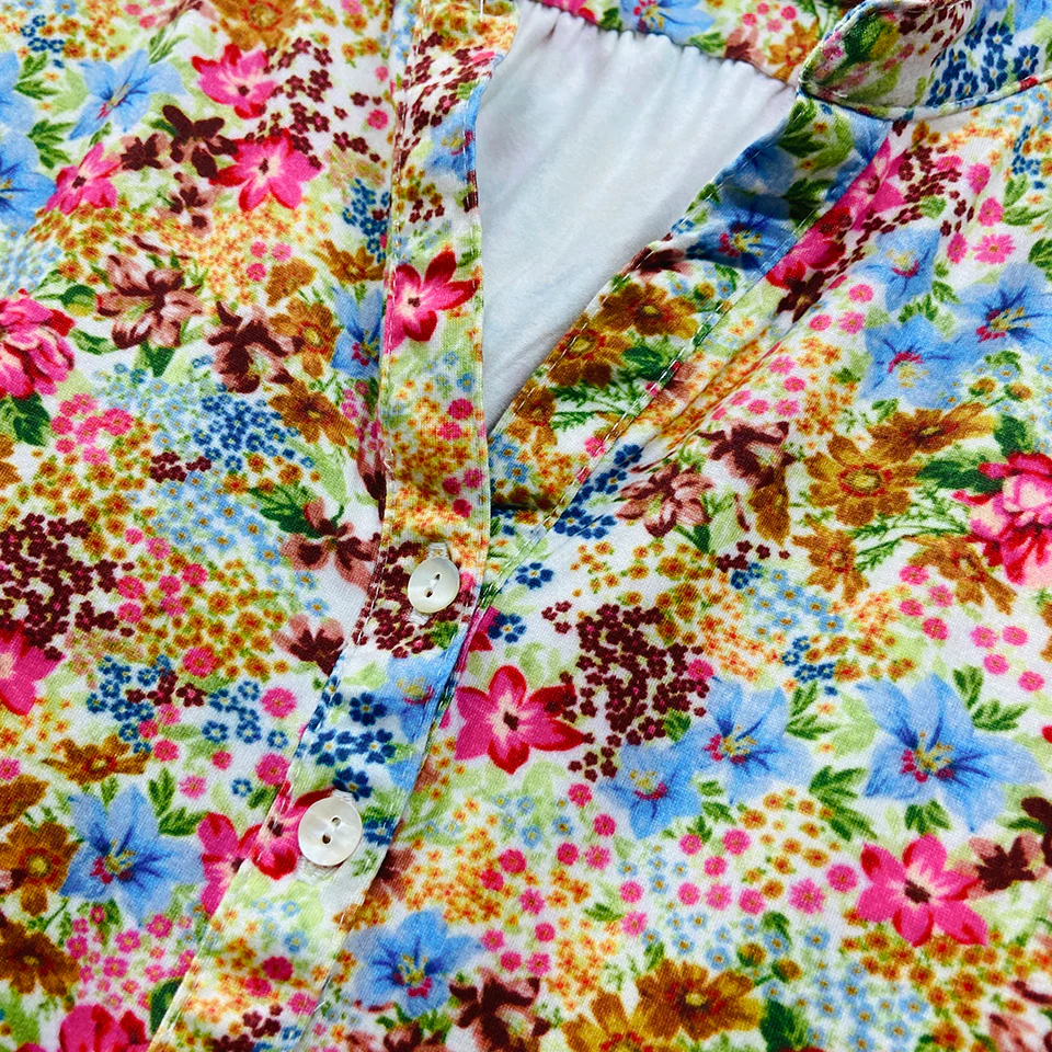 Ladies ¾ Sleeve Soft Floral Casual Top with Knitted Bottom - Image 14