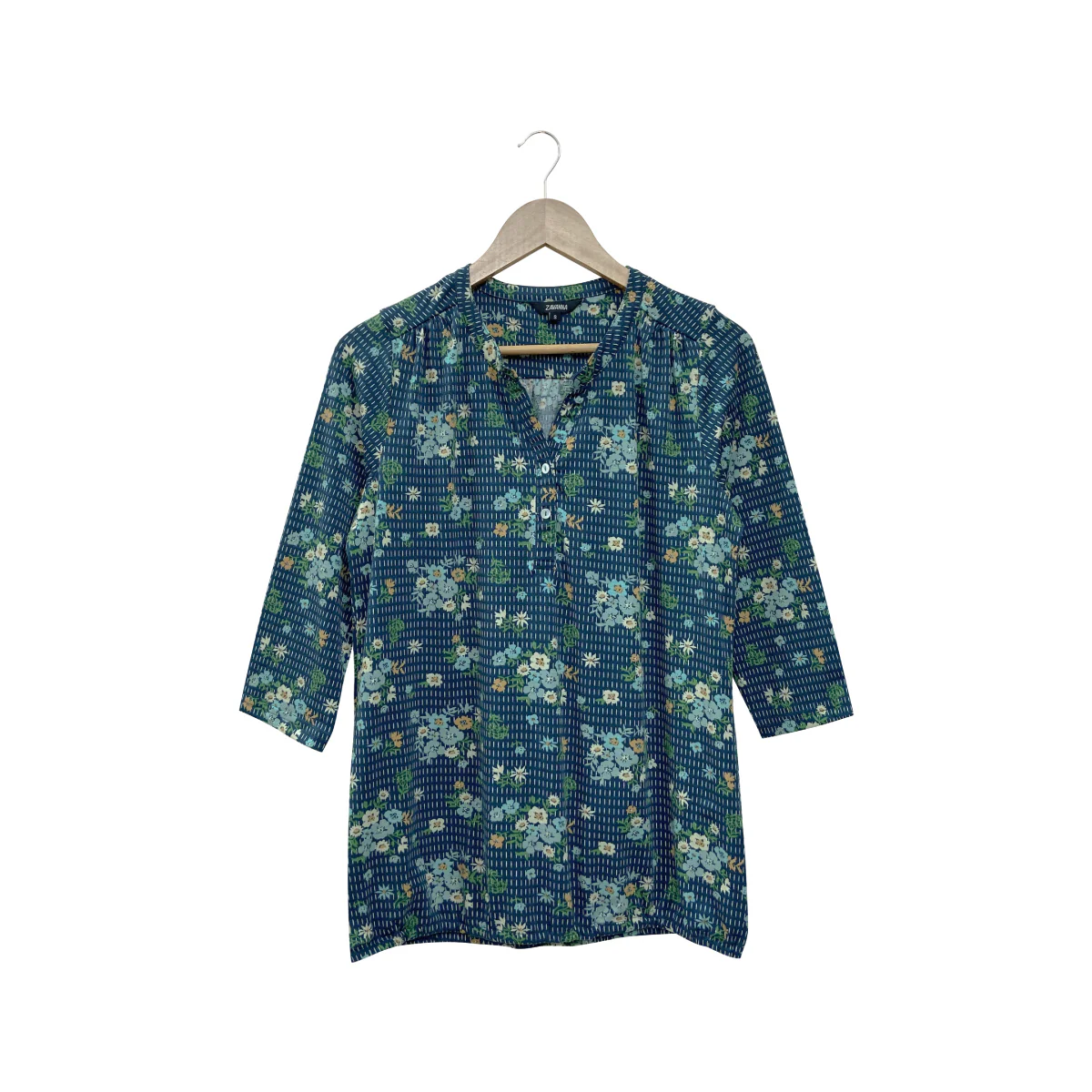 Ladies ¾ Sleeve Soft Floral Casual Top with Knitted Bottom - Image 27