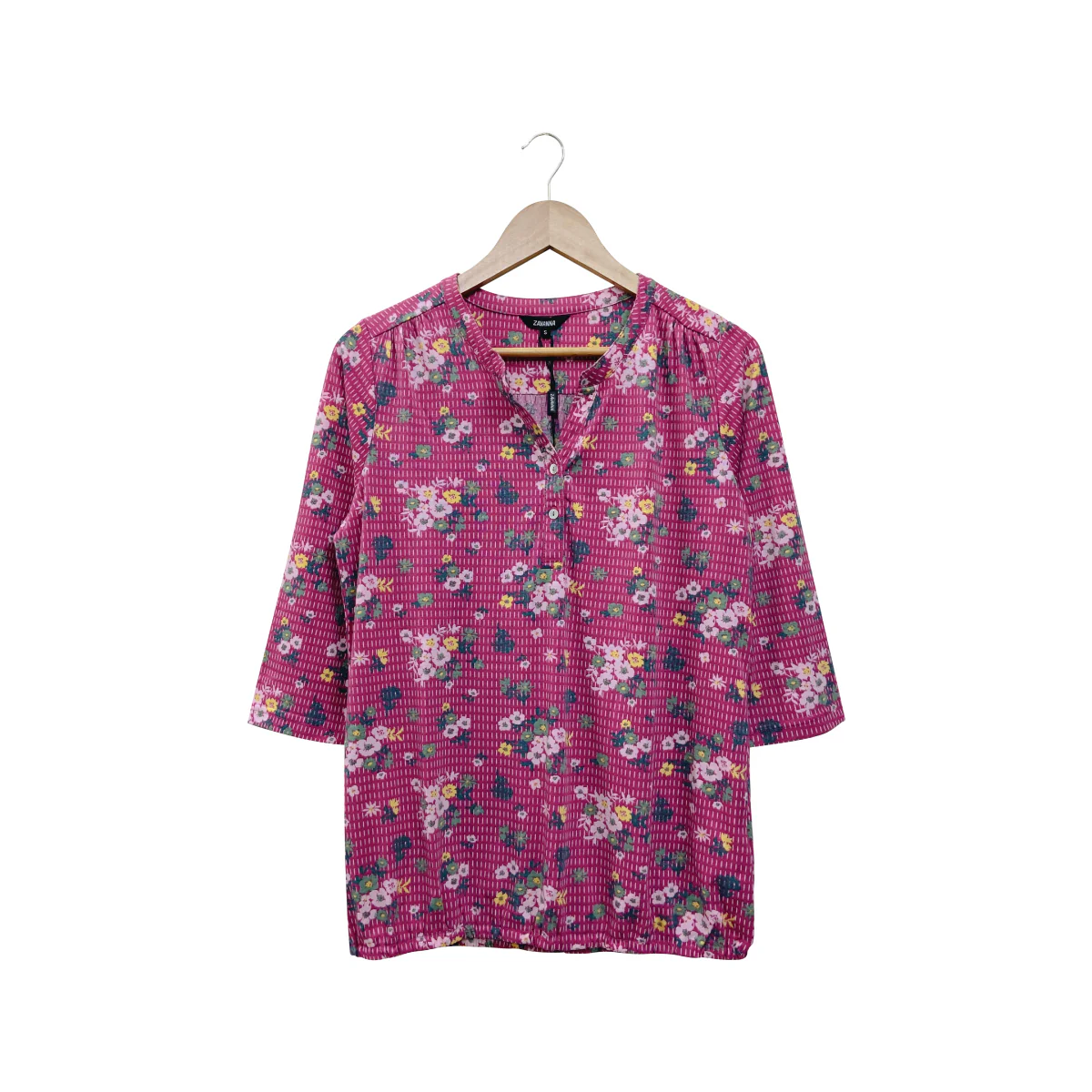 Ladies ¾ Sleeve Soft Floral Casual Top with Knitted Bottom - Image 28