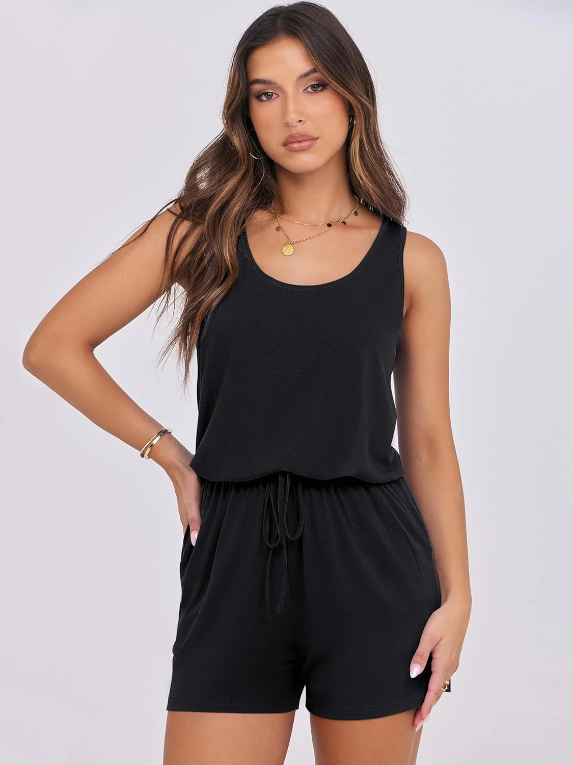 Ladies Sleeveless Summer Cotton Jumpsuit - Image 11