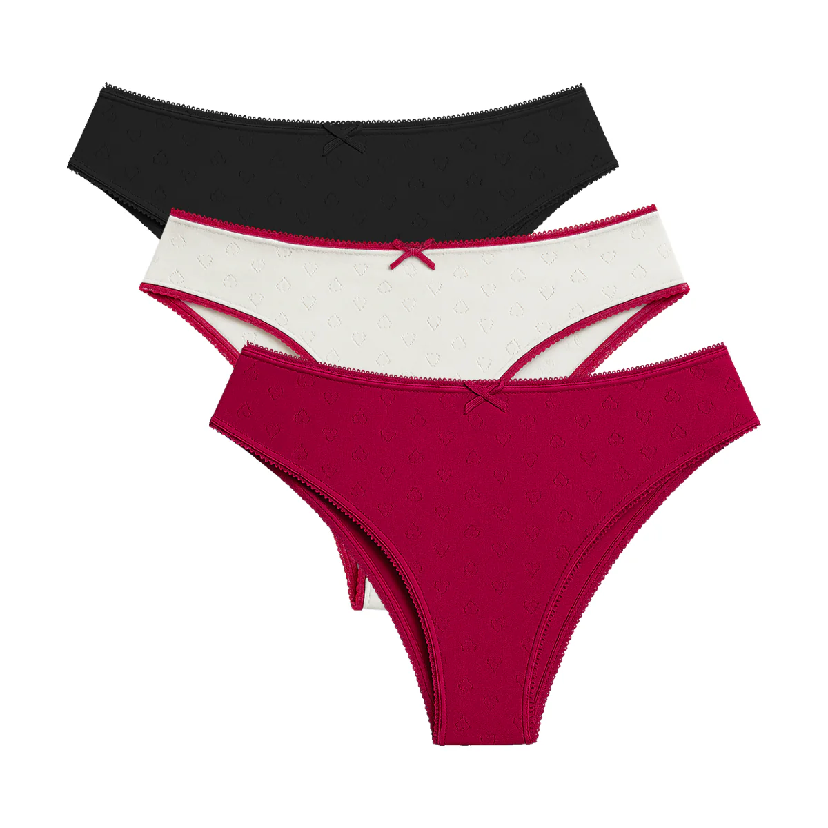 Ladies Trim Pointelle Brazilian Brief Panty
