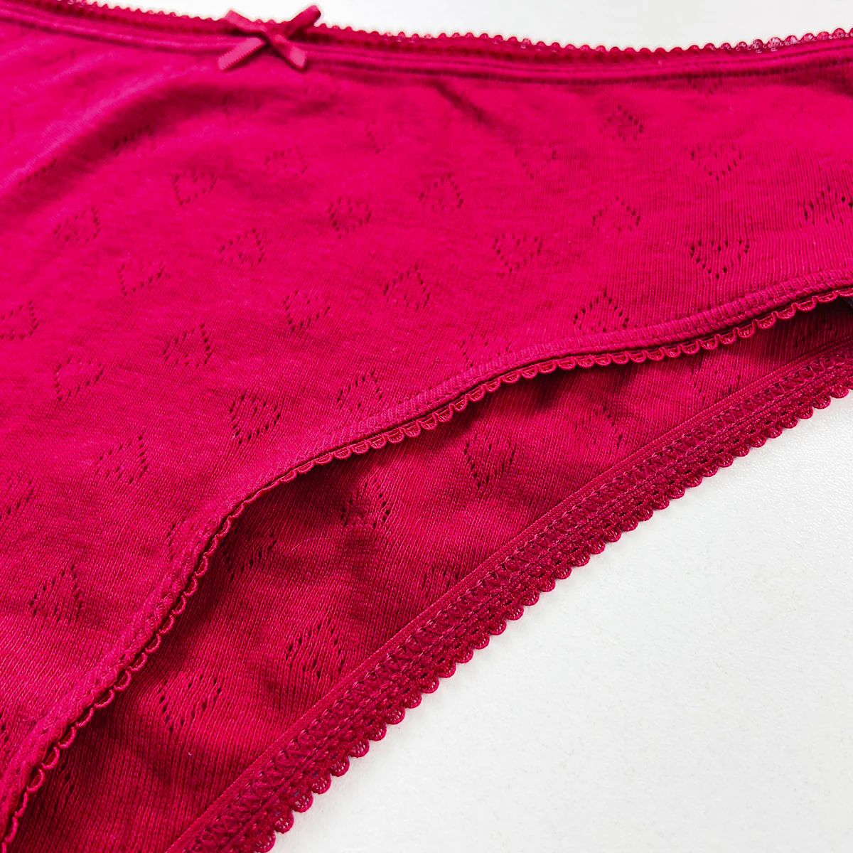 Ladies Trim Pointelle Brazilian Brief Panty - Image 10
