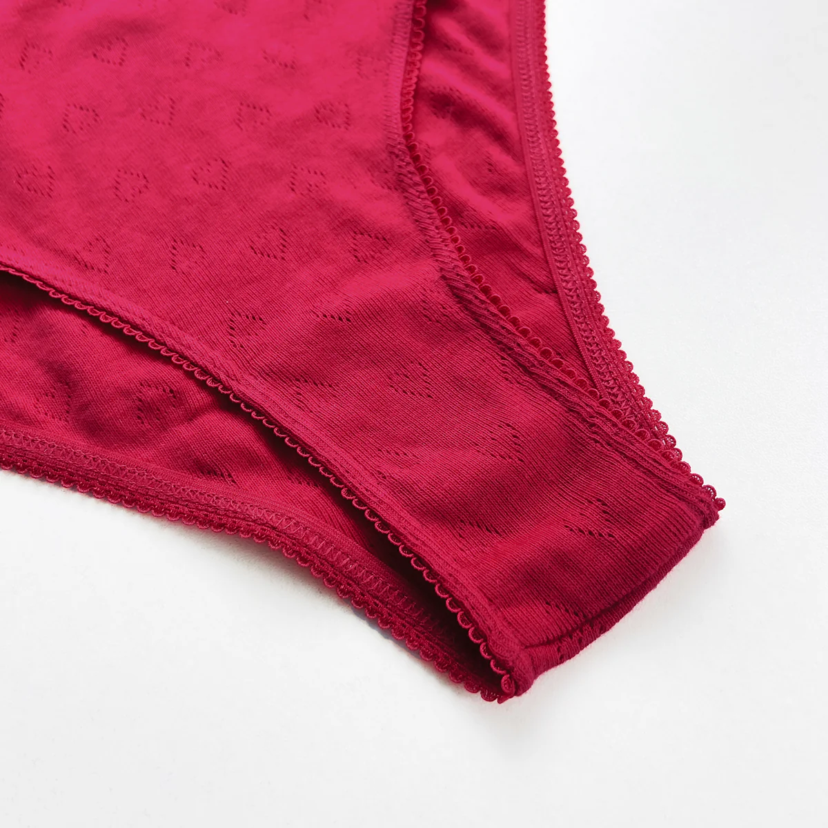 Ladies Trim Pointelle Brazilian Brief Panty - Image 11