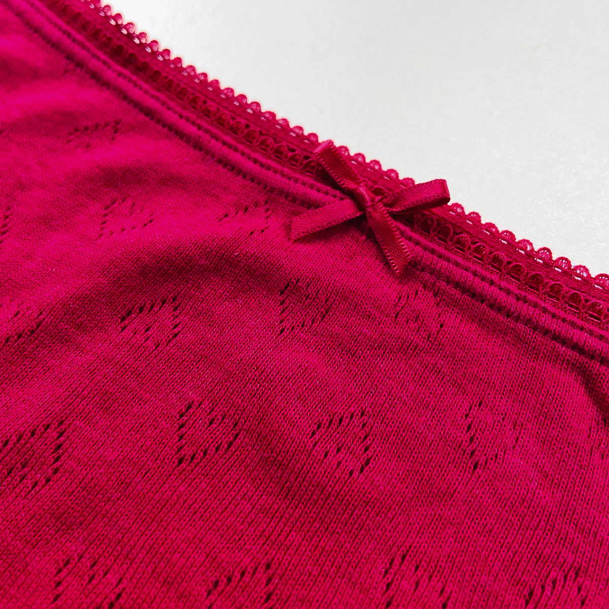 Ladies Trim Pointelle Brazilian Brief Panty - Image 12