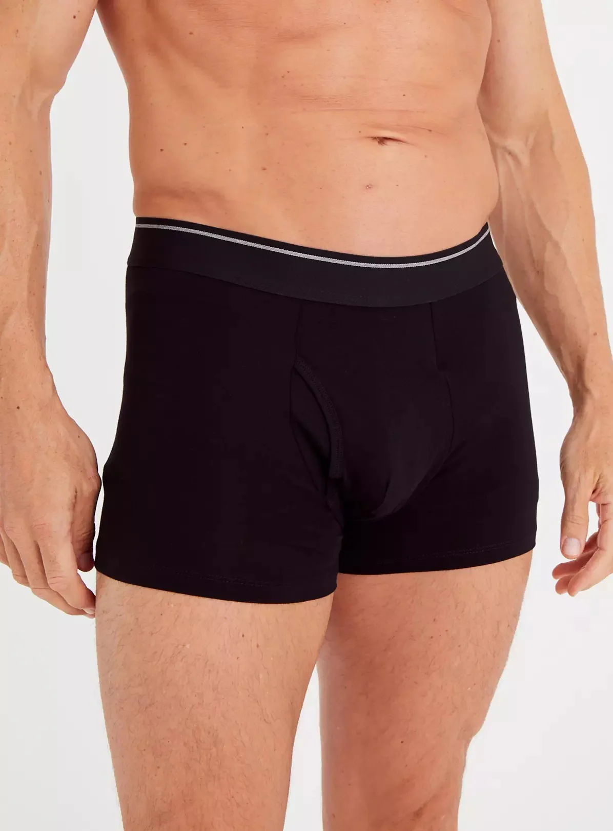 Mens Pack of 3 Black Stretch Cotton Boxer - Image 2