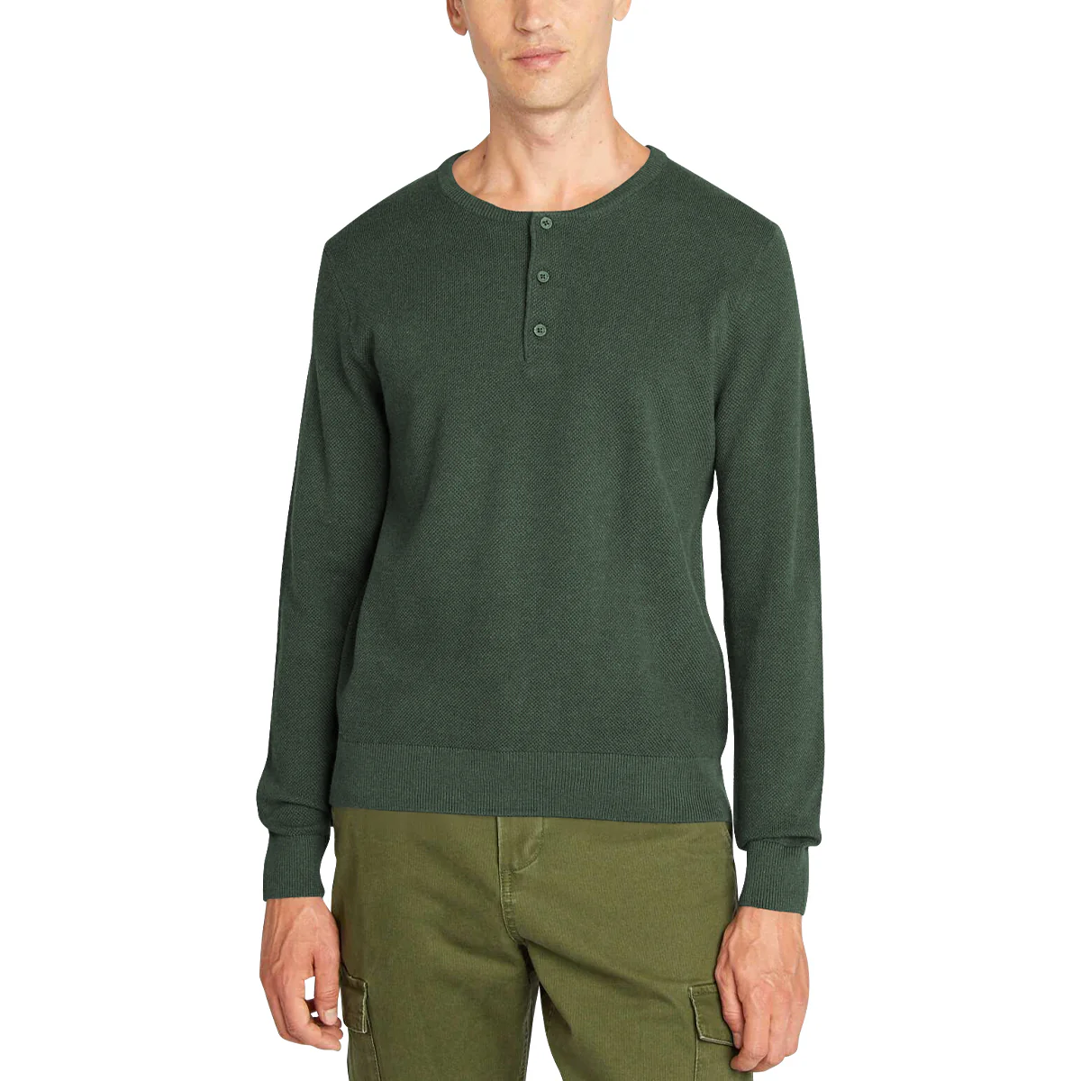 Men’s Premium Textured Knit Henley Round Neck Sweater - Image 13