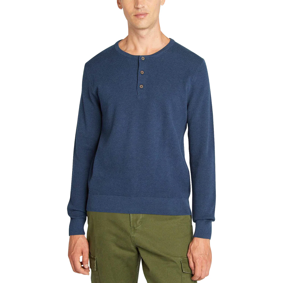 Men’s Premium Textured Knit Henley Round Neck Sweater - Image 14
