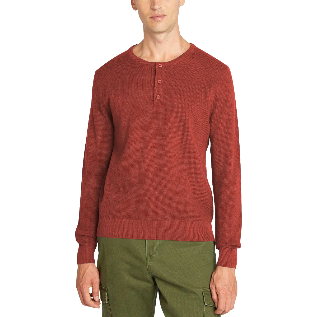 Men’s Premium Textured Knit Henley Round Neck Sweater - Image 15
