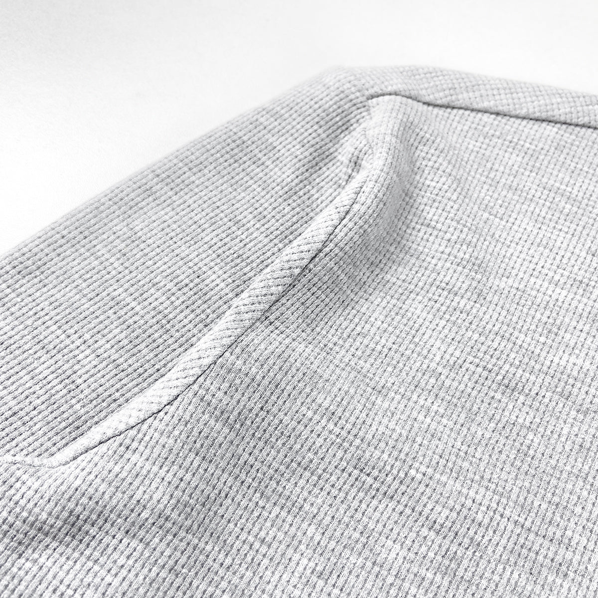Men’s Waffle Knit Long Sleeve Henley T-shirt - Image 5