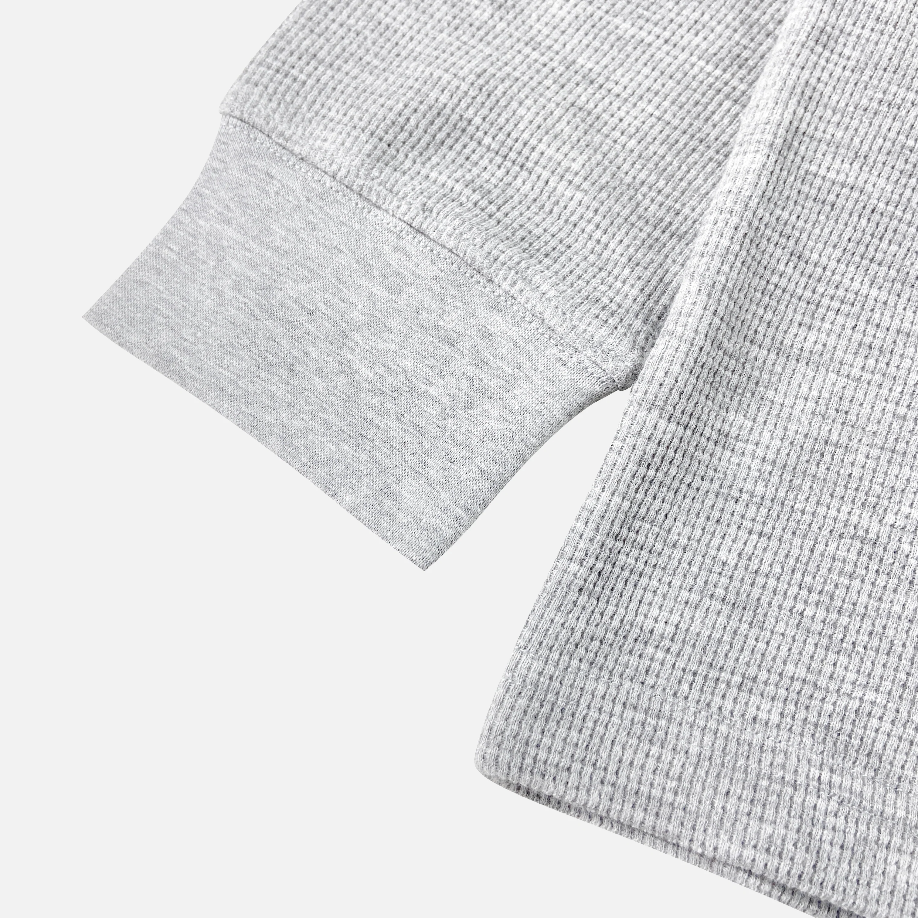 Men’s Waffle Knit Long Sleeve Henley T-shirt - Image 6